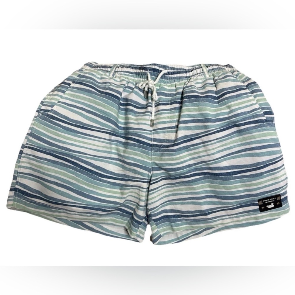Boys southern marsh lined swim trunks size medium